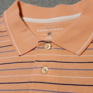 Mens SaddleBred Collar Tee Shirt Size Lg